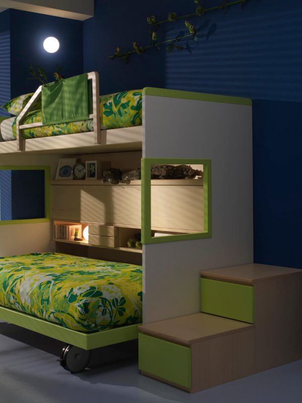 ls11 letto a castello gradini contenitori