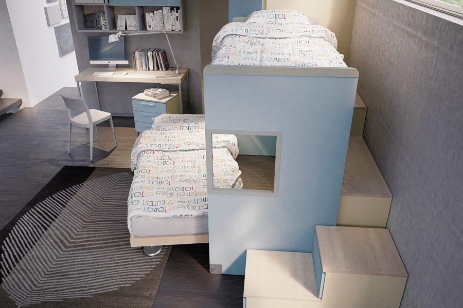 pw05 letto a csatello con ruote