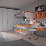 pw09 letto a castello con scaletta contenitore