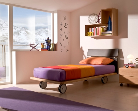 Letto singolo con ruote LS15